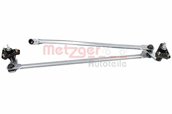 METZGER 2190911 Wiper Linkage for left-hand drive vehicles, Front, without electric motor