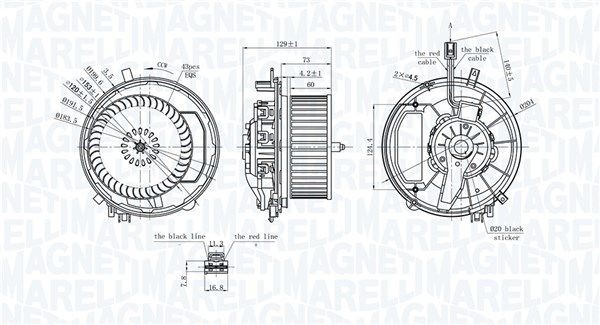 MAGNETI MARELLI Heater blower motor 069412245010 Volkswagen GOLF 2020