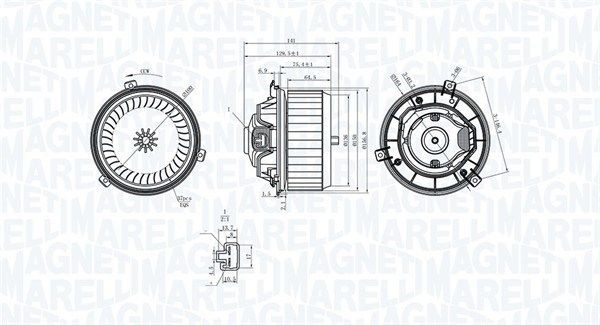 Chevrolet Heater blower motor MAGNETI MARELLI 069412363010 at a good price