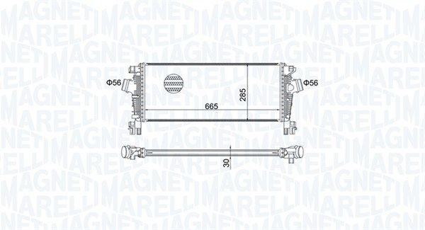 Original MAGNETI MARELLI MST507 Intercooler 351319205070 for OPEL ASTRA