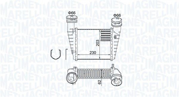 MAGNETI MARELLI Turbo intercooler VW PASSAT (3B2) new 351319205210