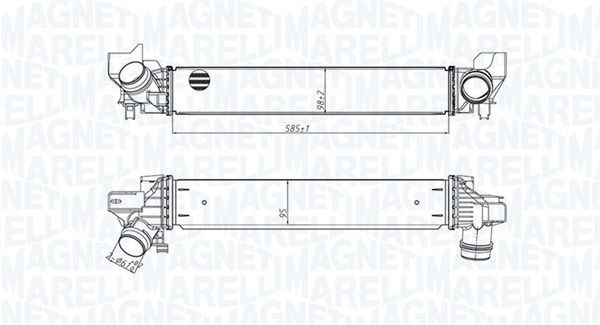 Original MAGNETI MARELLI MST545 Turbo intercooler 351319205450 for BMW X1