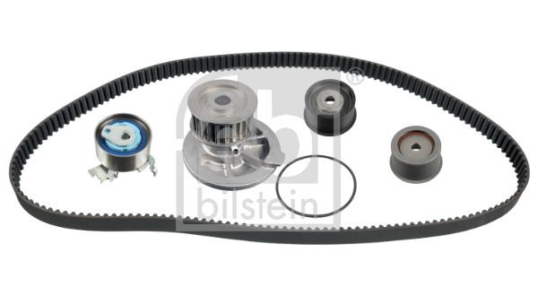 Opel MERIVA Timing belt kit with water pump 16428549 FEBI BILSTEIN 173224 online buy