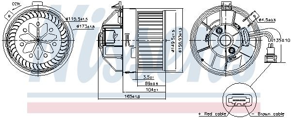 NISSENS Heater blower motor 87704 buy online