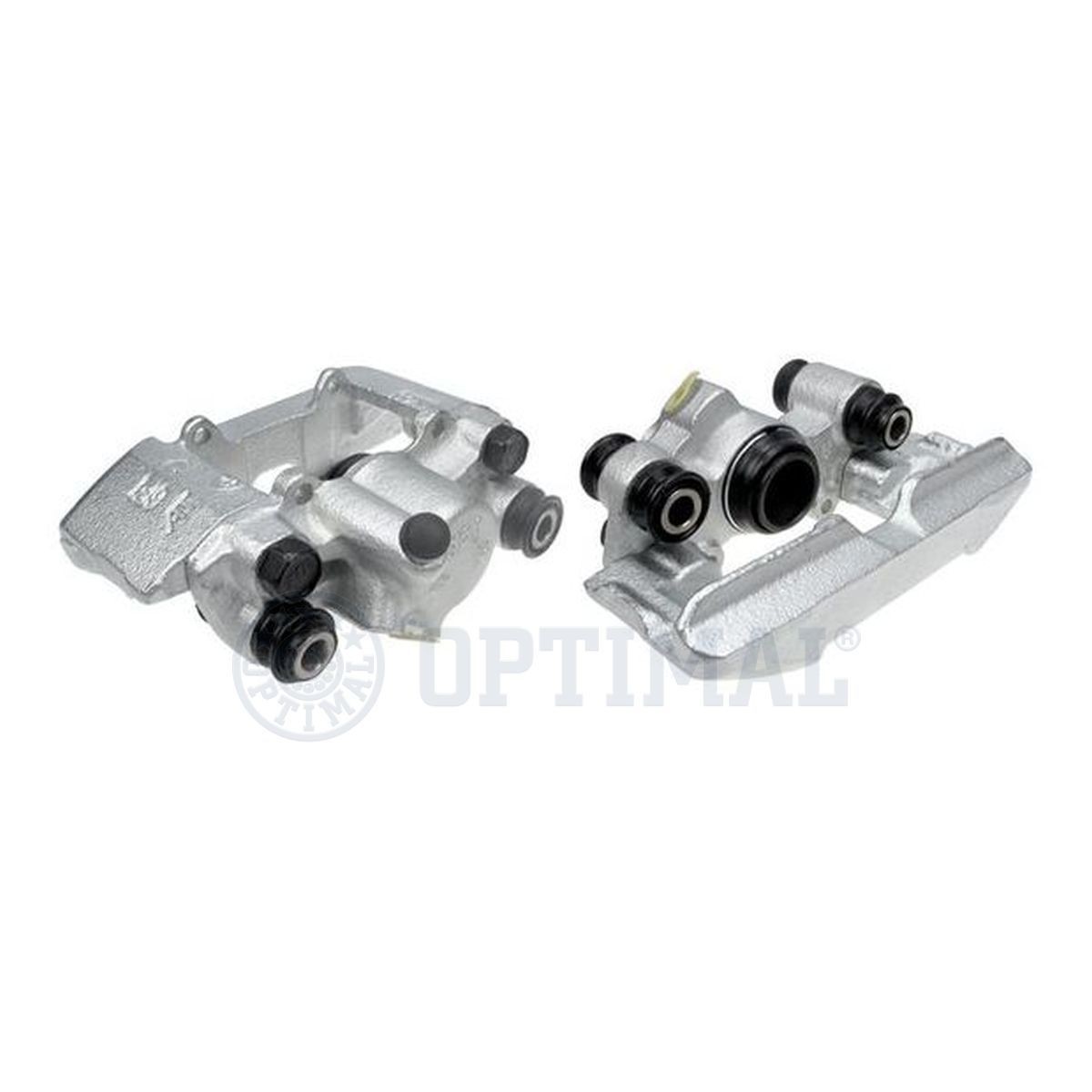 OPTIMAL BC-1086R Brake caliper Grey Cast Iron, Rear Axle Right, with carrier frame, without holding frame