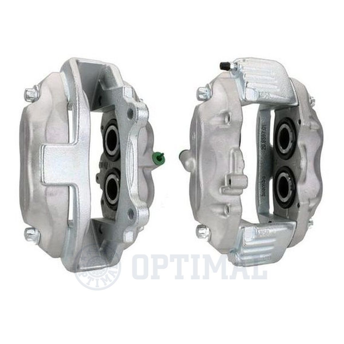 OPTIMAL BC-1251R Brake caliper Aluminium, Front Axle Right, without holding frame
