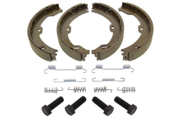 MAPCO Rear Axle, 182 x 25 mm, with accessories Width: 25mm Brake Shoes 8610/1 buy