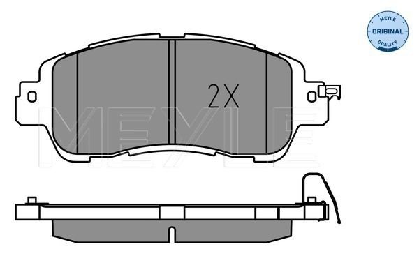 025 222 3515 MEYLE Brake pad set MAZDA Front Axle, with acoustic wear warning