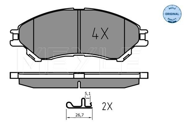 MEYLE Brake pad kit 025 259 7916 for SUZUKI SX4, VITARA