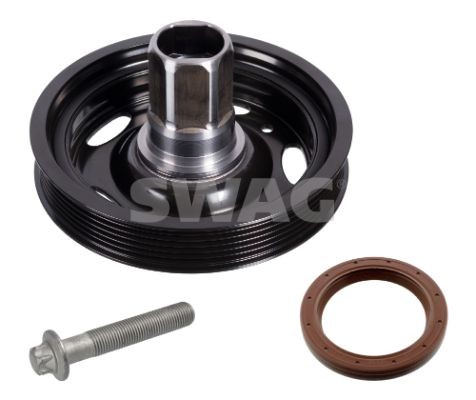 SWAG 6 PK, Ø: 153mm, Number of ribs: 5, with screw, with seal ring, for crankshaft Belt pulley, crankshaft 33 10 1080 buy