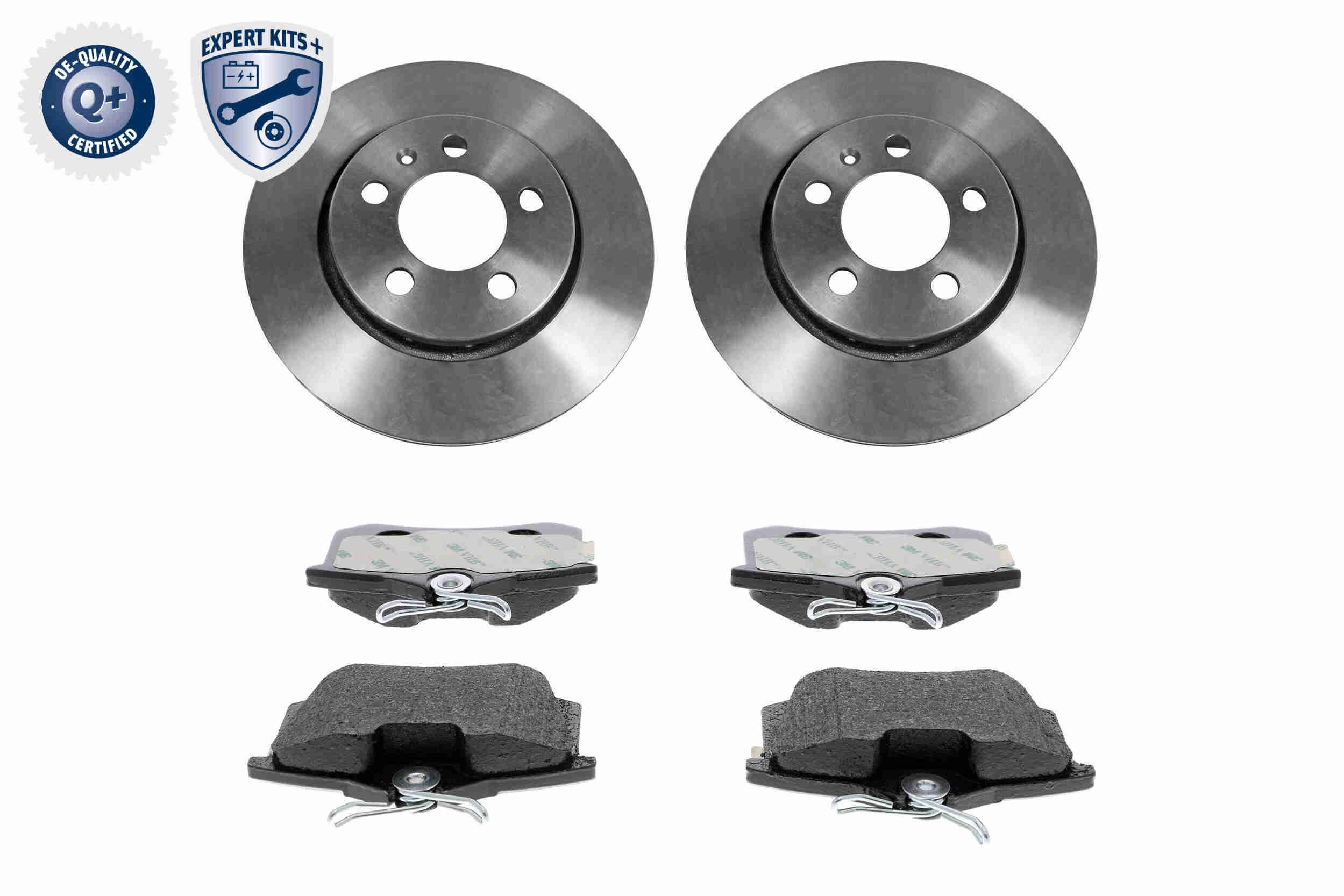 VAICO V10-5816 Brake discs and pads set Rear Axle, internally vented, with brake pads