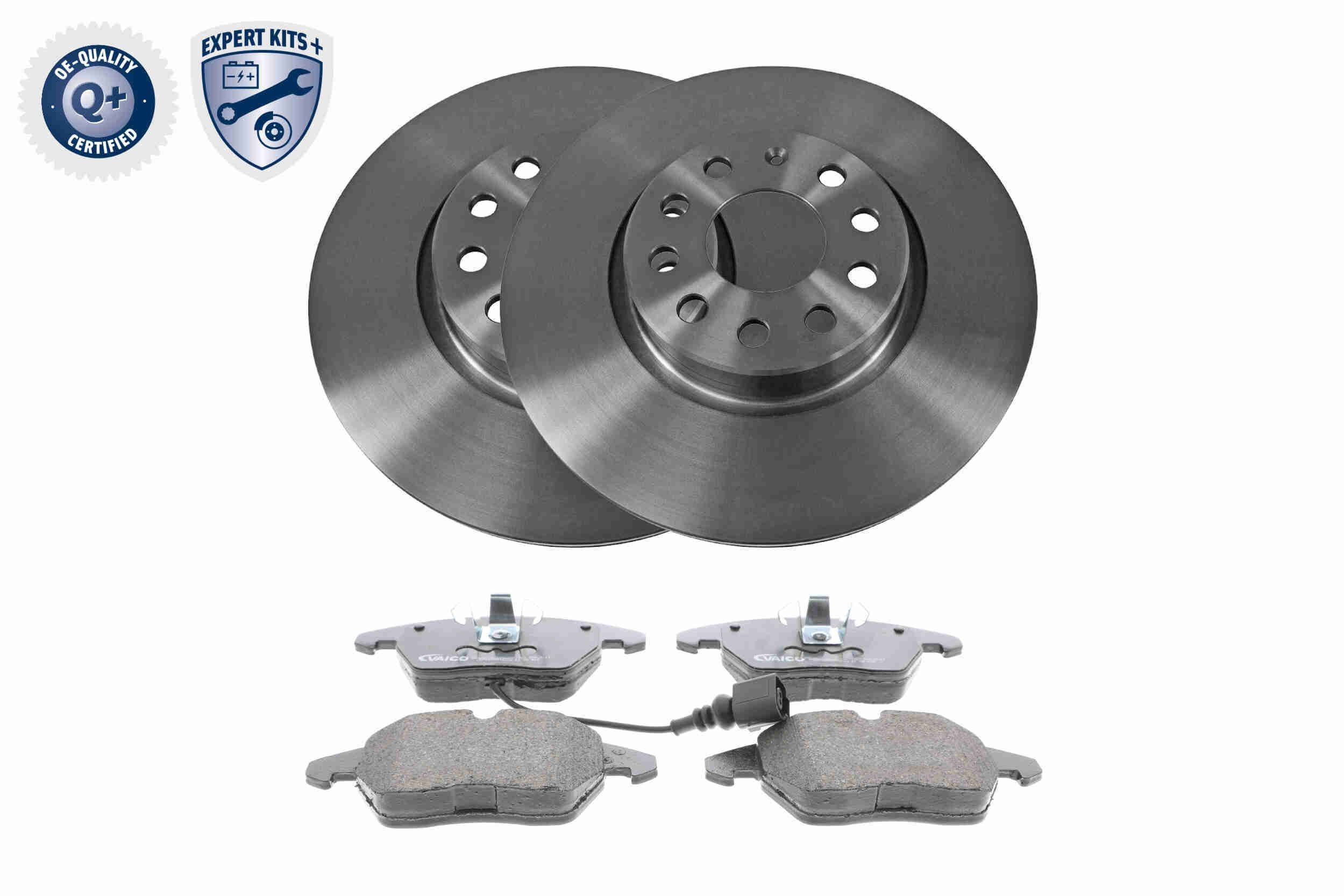 VAICO V10-6623 Brake discs and pads set Vented, with brake pads, with integrated wear sensor
