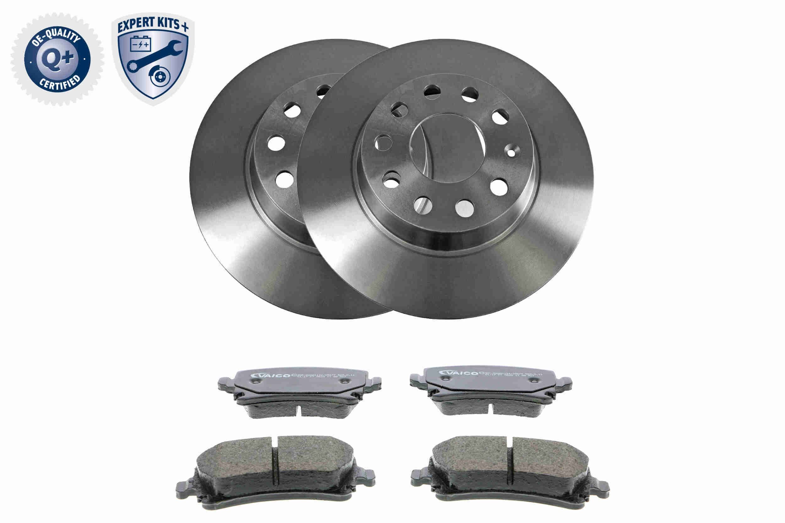 VAICO V10-6626 Brake discs and pads set solid, with brake pads