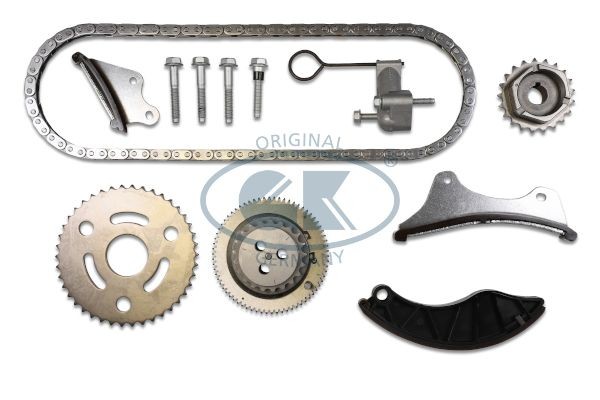 SK1612 GK Cam chain IVECO with intermediate shaft gear, with crankshaft gear, with camshaft gear, with bolts/screws, Simplex, Closed chain