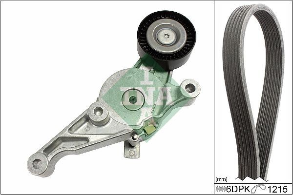 INA 529 0462 10 V-Ribbed Belt Set Check alternator freewheel clutch & replace if necessary