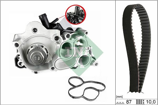 INA 530074230 Timing belt kit with water pump VW Golf Mk7 1.4 TSI 122 hp Petrol 2014 price