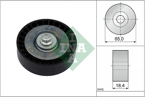 INA 532 0913 10 Deflection / guide pulley, v-ribbed belt Ford Focus Mk3