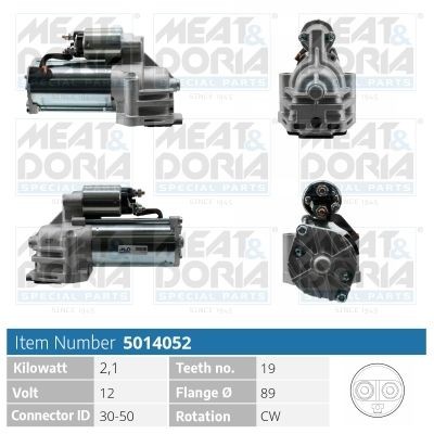 MEAT & DORIA 5014052 Starter motor YC1 U11000 AD