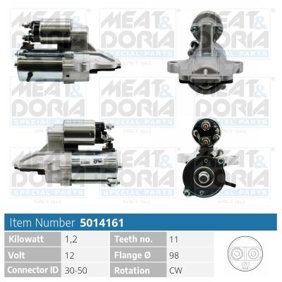 MEAT & DORIA 5014161 Starter motor 30795405