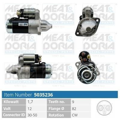 MEAT & DORIA 5035236 Starter motor 96 3565 9580