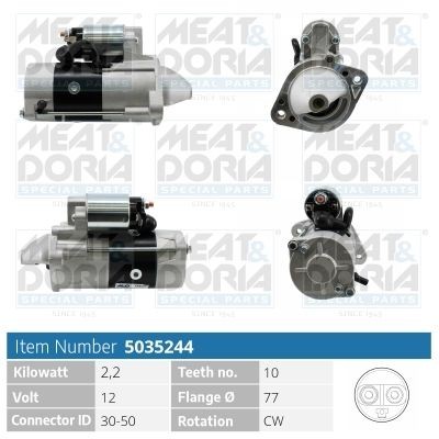 MEAT & DORIA 5035244 Starter motor M 002 T87 171
