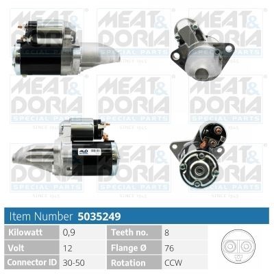 MEAT & DORIA 5035249 Starter motor M0 T46 171