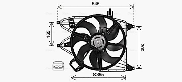 AVA COOLING SYSTEMS RT7670 Fan, radiator 7701062959