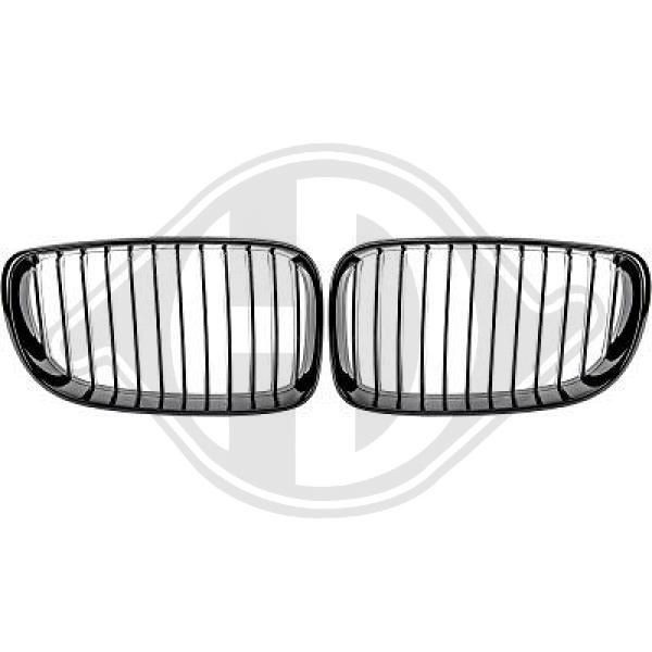 DIEDERICHS 1280441 Front grill Black, Glossy BMW in original quality