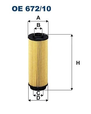 OE 672/10 FILTRON Oil filters BMW Filter Insert