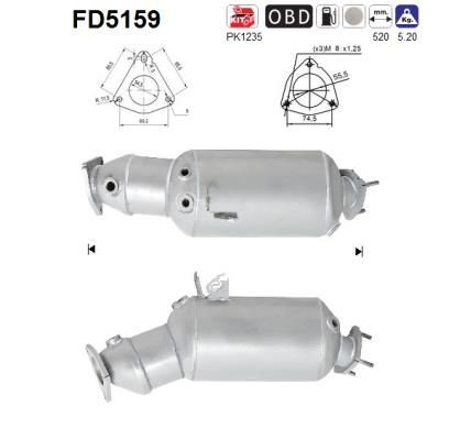 AS FD5159 SEAT DPF in original quality