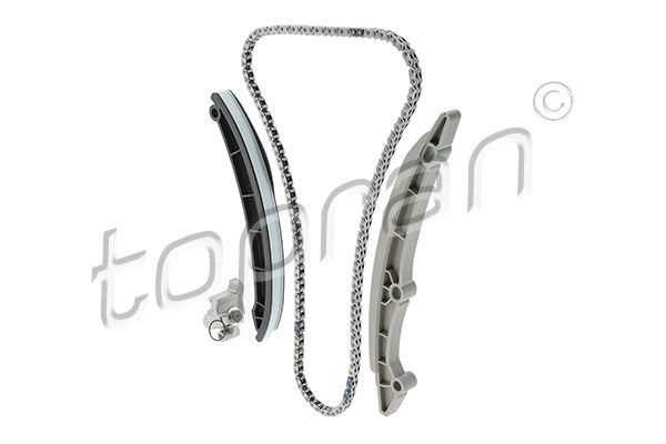 Cam chain TOPRAN with slide rails, with chain tensioner, with timing chain (for camshaft), Closed chain - 117 784