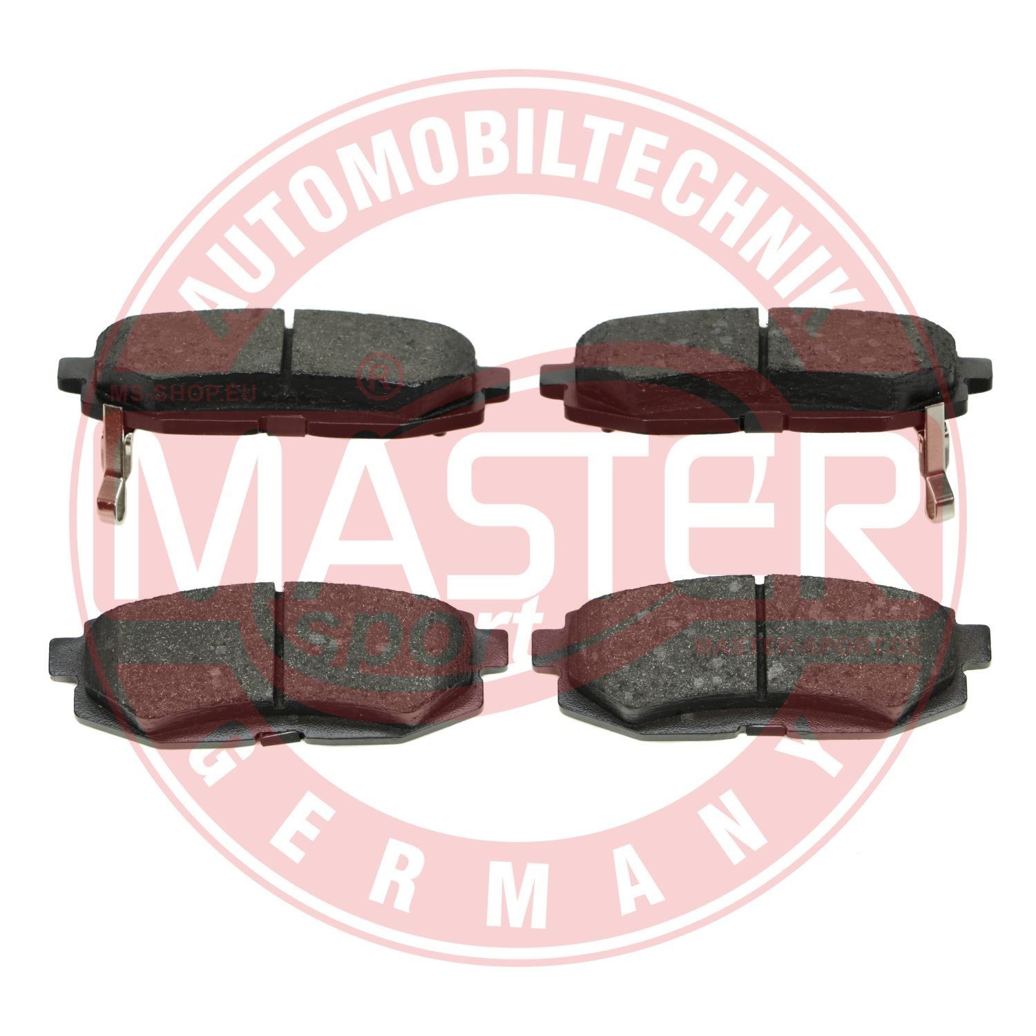 MASTER-SPORT 13046134422N-SET-MS Brake pad set Rear Axle, with acoustic wear warning, with anti-squeak plate