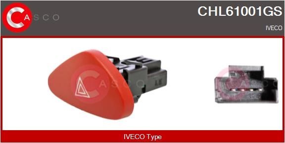 CASCO CHL61001GS IVECO Switch, hazard light in original quality