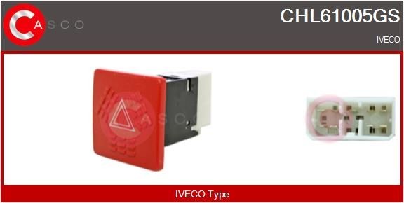 CHL61005GS CASCO Warnblinkschalter für TERBERG-BENSCHOP online bestellen