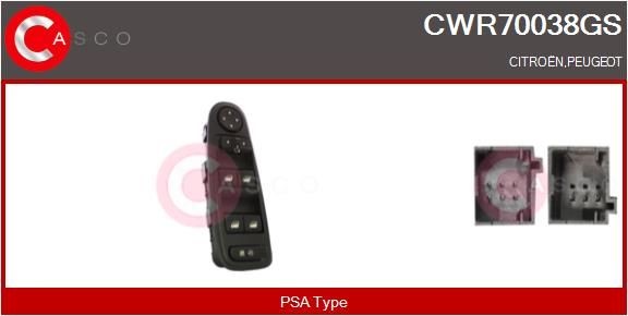 Platine de commande lève-vitre gauche occasion - Citroen C4 PICASSO -  00006554YC - GPA