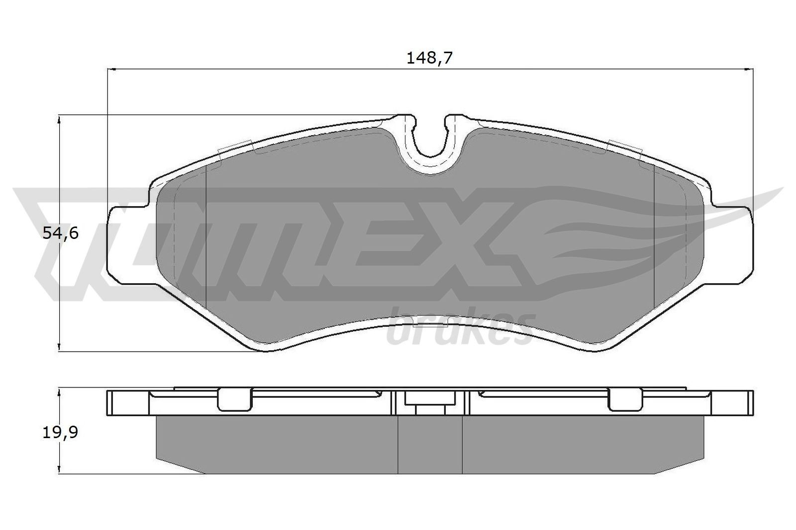 TOMEX brakes TX 19-51 Brake pad set Rear Axle, prepared for wear indicator
