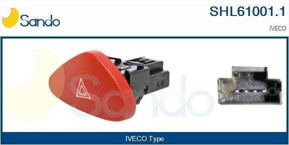 SANDO SHL61001.1 Warnblinkschalter für IVECO Stralis LKW in Original Qualität