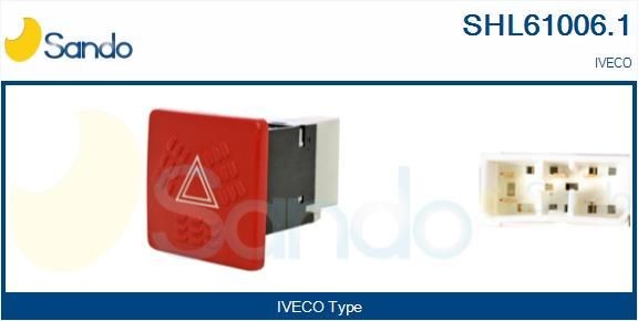 SANDO SHL61006.1 Warnblinkschalter für IVECO EuroCargo I-III LKW in Original Qualität