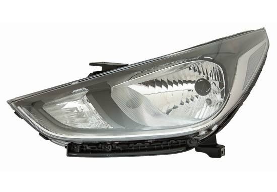 ABAKUS 221-1190RMLDEM2 Headlight Right, H4, PY21W, W5W, white, with bulb holder, without bulb, with motor for headlamp levelling, P43t, BAU15s