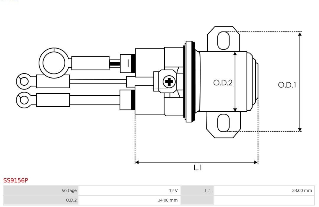 AS-PL SS9156P Starter motor solenoid