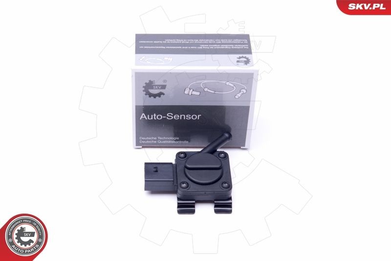 HELLA 6PP 009 409-021 Sensor, exhaust pressure - 3-pin connector - Clipped  : : Automotive
