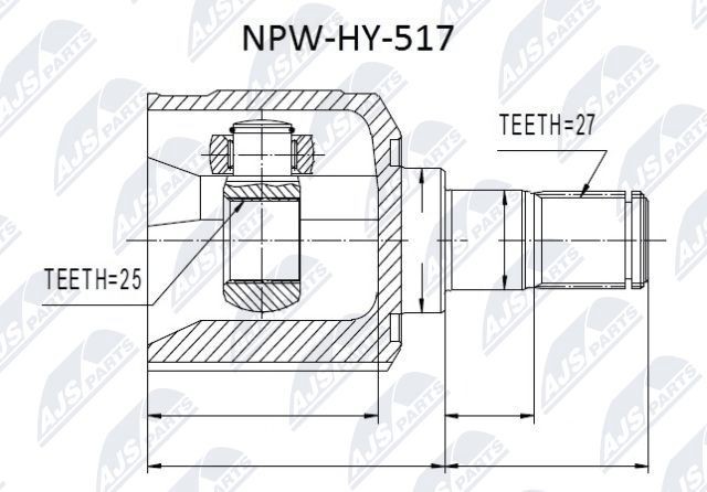 NTY NPW-HY-517 CV joint 49500-26311