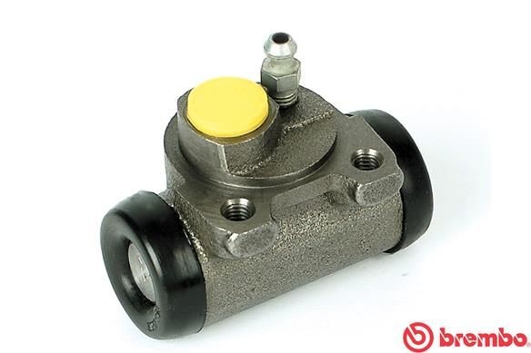 A 12 186 BREMBO Brake wheel cylinder CITROËN 19,05 mm, with integrated regulator, Cast Iron, 12 x 1