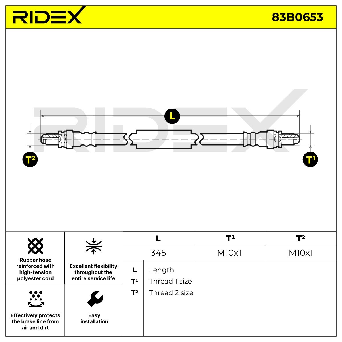 RIDEX Brake pipe 83B0653 buy online