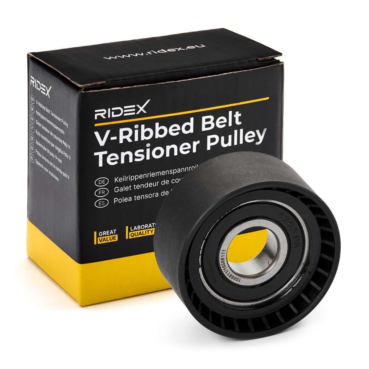 RIDEX Ø: 55mm, Width: 25mm Tensioner pulley, v-ribbed belt 310T0487 buy
