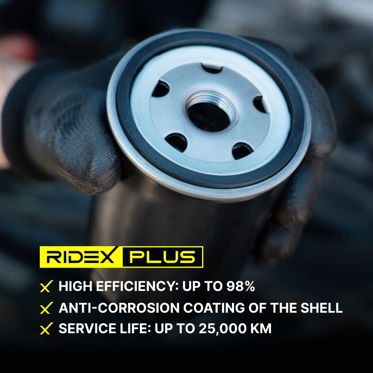 OEM-quality RIDEX PLUS 7O0037P Engine oil filter
