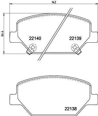 Opel INSIGNIA Disk brake pads 16597929 HELLA 8DB 355 039-121 online buy