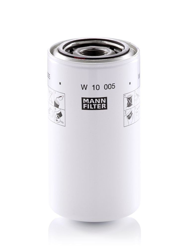 MANN-FILTER W 10 005 Oil filter 1 1/8-16 UN, Spin-on Filter