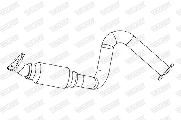 10886 WALKER Exhaust pipes OPEL Length: 740mm, without mounting parts, with flexible pipe