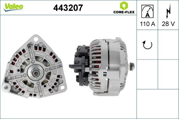 VALEO 28V, 110A Generator 443207 buy